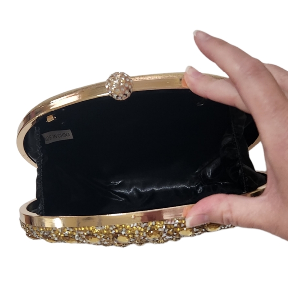Bejeweled Evening Clutch/Crossbody Bag - Picture 9 of 10